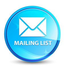Mailing list splash natural blue round button
