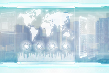 Global business concept. Light futuristic corporative background