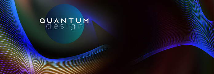 abstract vector glowing dark background