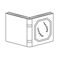 Isolated object of book and cover symbol. Collection of book and content  vector icon for stock.