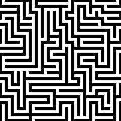 Labyrinth (maze) seamless pattern