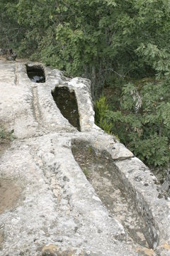 Necropolis in Quintanar. Village of Burgos.  Castilla y Leon. Spain