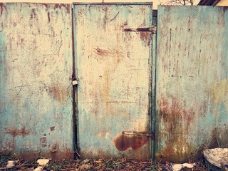 old rusty door with lock