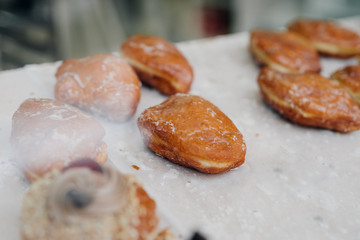 Fresh Doughnut on table