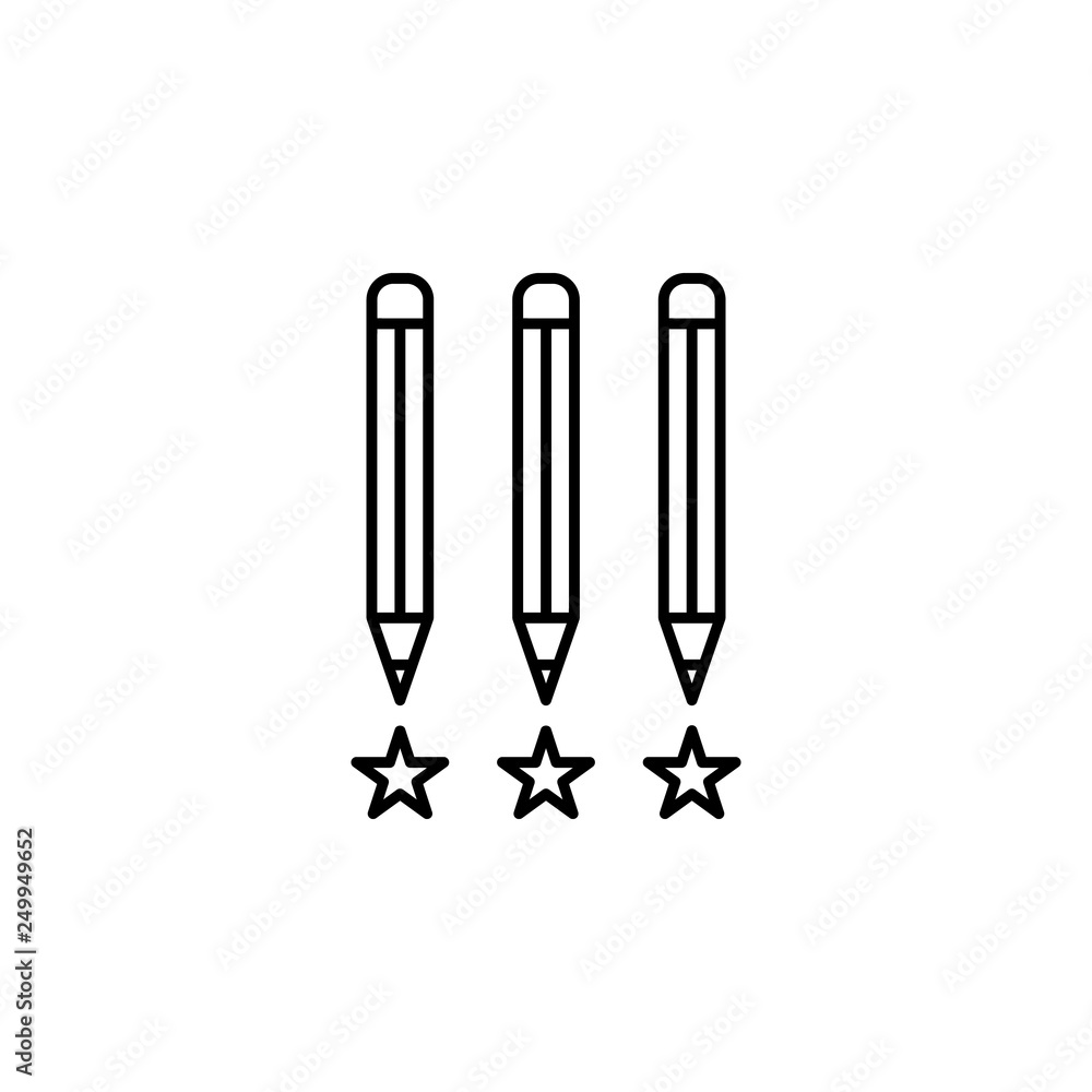 Poster copywriting, edit tools, pen icon. element of marketing for mobile concept and web apps icon. thin l