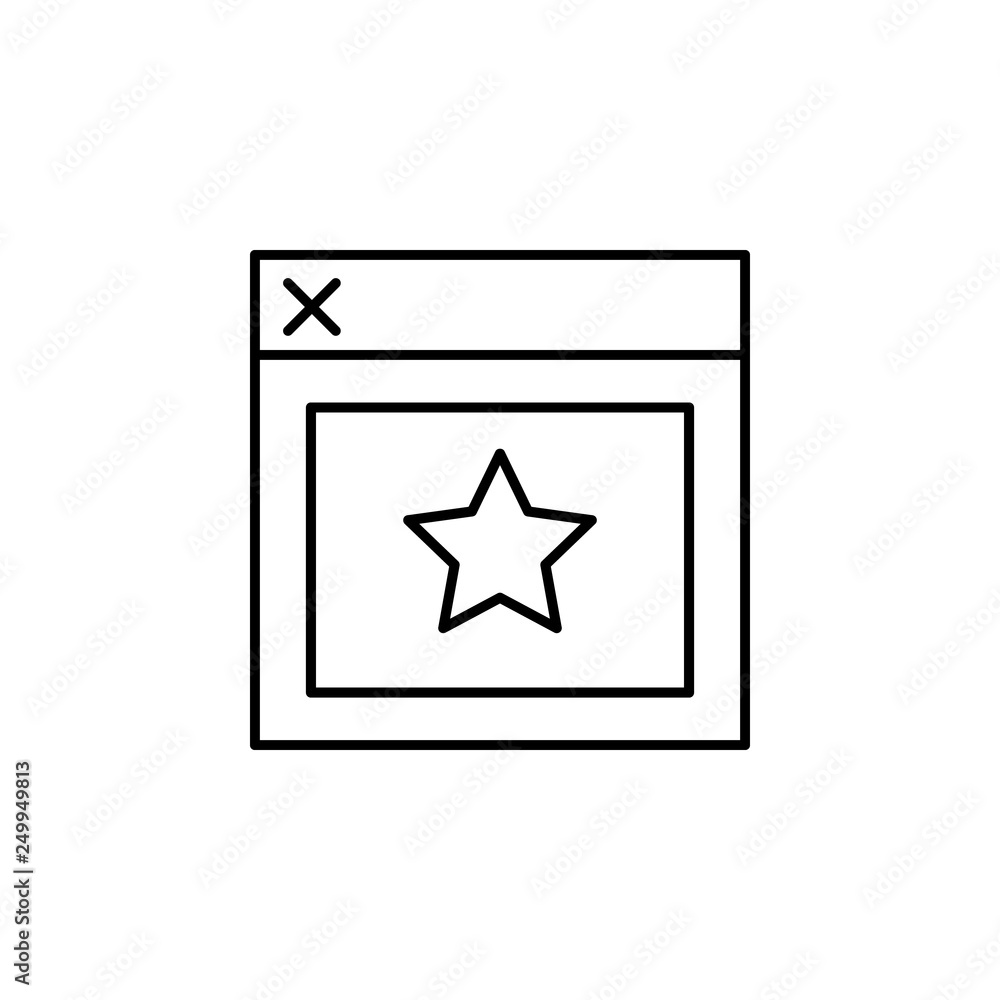 Poster rating, stars, browser, internet icon. element of marketing for mobile concept and web apps icon. th
