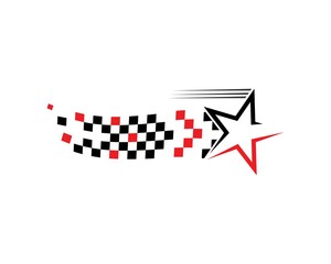 faster logo icon of automotive racing concept design
