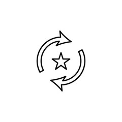 arrows,  ui, refresh, rotate icon. Element of marketing for mobile concept and web apps icon. Thin line icon for website design and development, app development. Premium icon