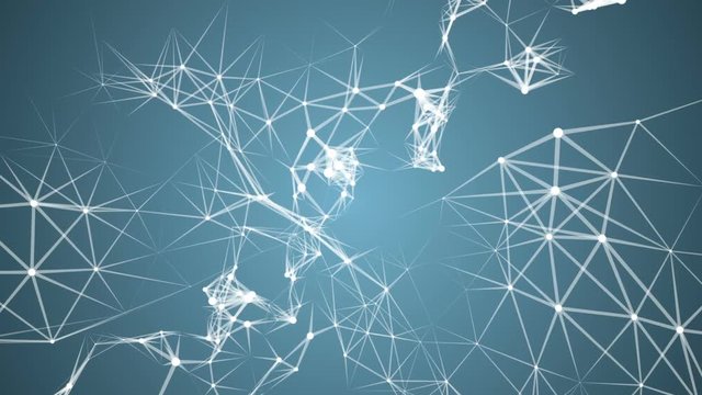 Organic structure.Abstract digital background. Transforming particles and lines.