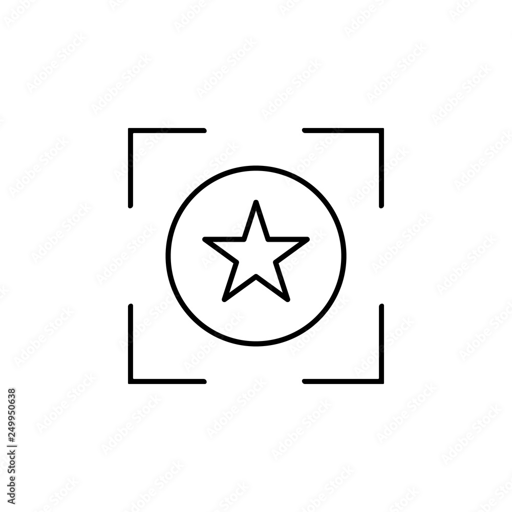 Poster star, interface, rate icon. element of marketing for mobile concept and web apps icon. thin line ico