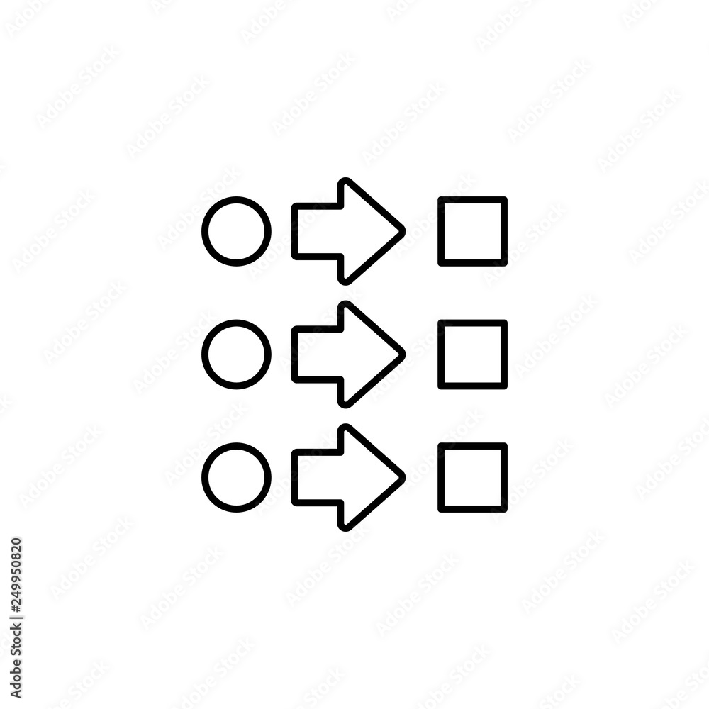 Poster process, arrow, flow chart icon. element of marketing for mobile concept and web apps icon. thin lin