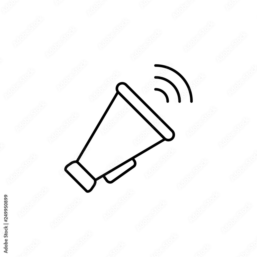 Poster promotion, protest, megaphone icon. element of marketing for mobile concept and web apps icon. thin 