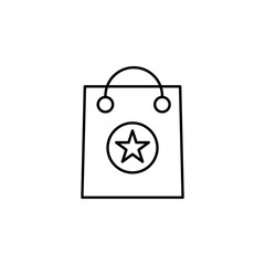 shopping bag, star, supermarket icon. Element of marketing for mobile concept and web apps icon. Thin line icon for website design and development, app development. Premium icon