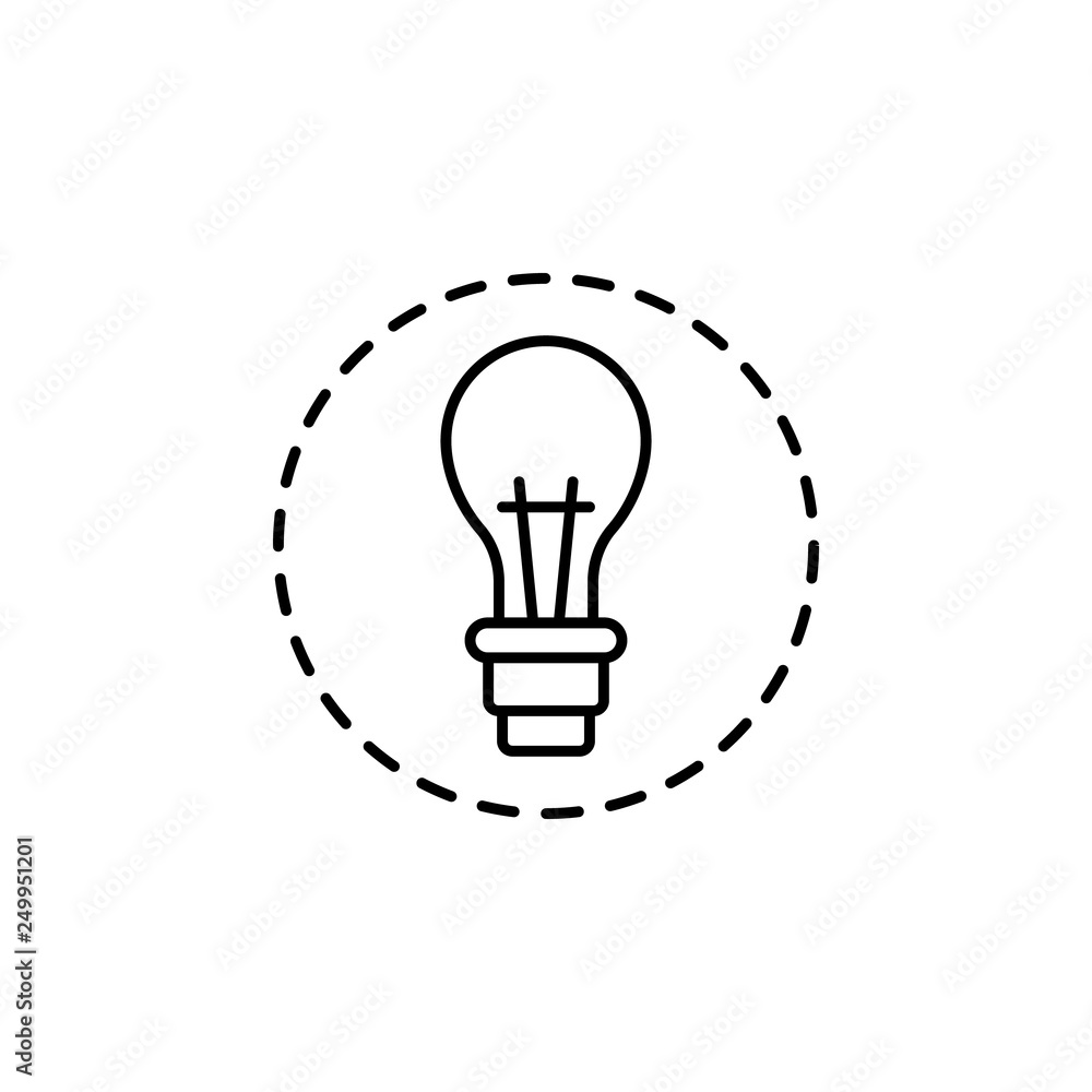 Poster idea , illumination, lightbulb icon. element of marketing for mobile concept and web apps icon. thin