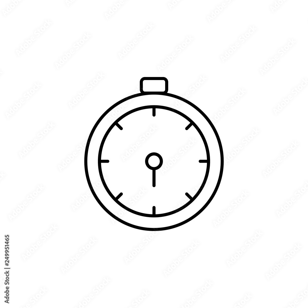 Poster timing, alarm clock icon. element of marketing for mobile concept and web apps icon. thin line icon 
