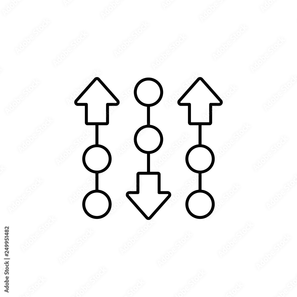 Poster flow chart, plan, web icon. element of marketing for mobile concept and web apps icon. thin line ico