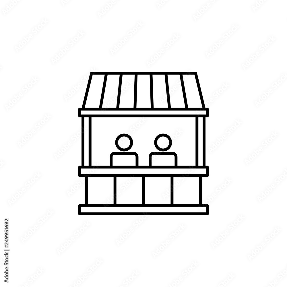 Poster bench, racing icon. element of motor sport for mobile concept and web apps icon. thin line icon for 