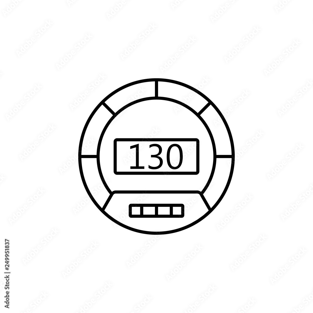 Poster speedometer, racing icon. element of motor sport for mobile concept and web apps icon. thin line ico