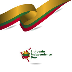 Lithuania Independence Day Vector Template Design Illustration