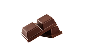 Chocolate  bar isolated on white background