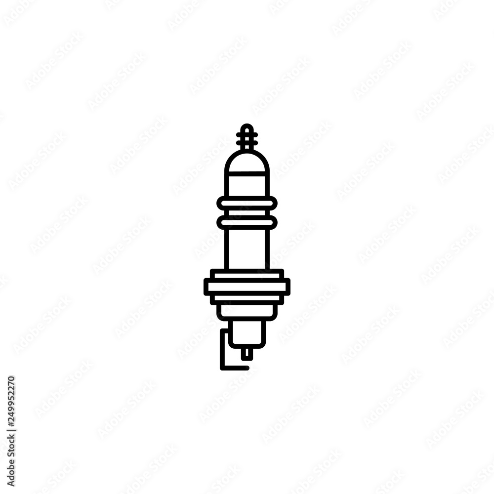 Poster spark plug icon. element of motor sport for mobile concept and web apps icon. thin line icon for web
