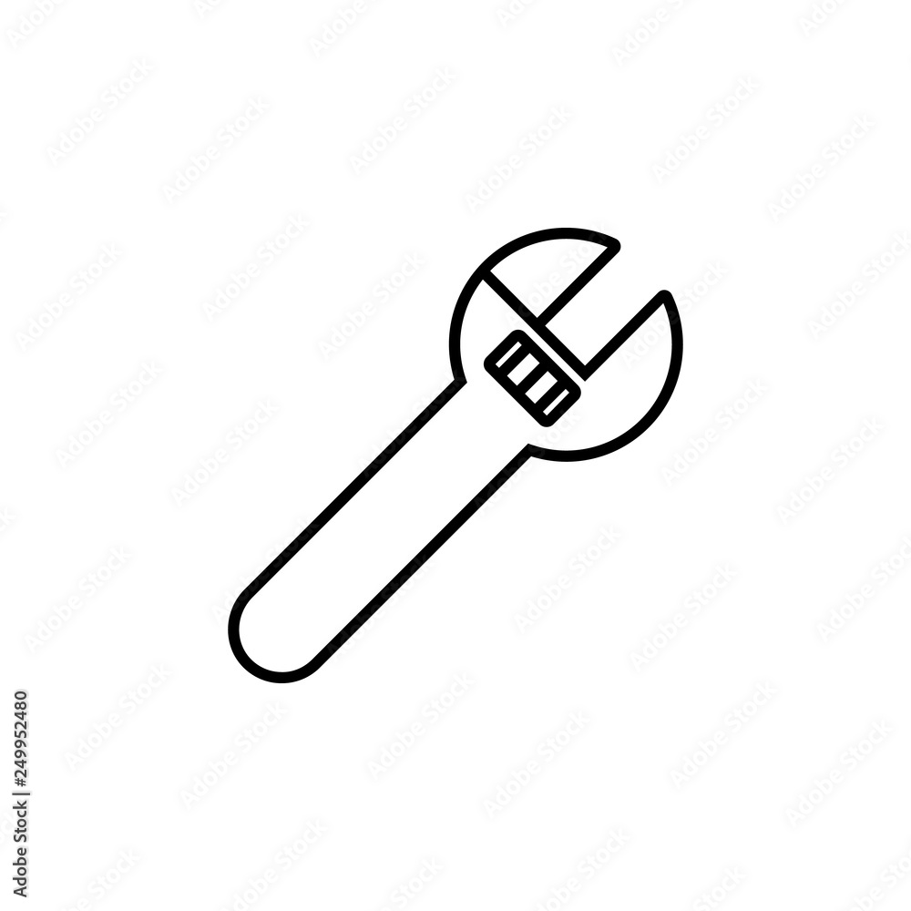 Poster wrench icon. element of motor sport for mobile concept and web apps icon. thin line icon for website