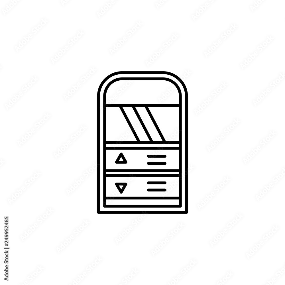 Poster race icon. element of motor sport for mobile concept and web apps icon. thin line icon for website d