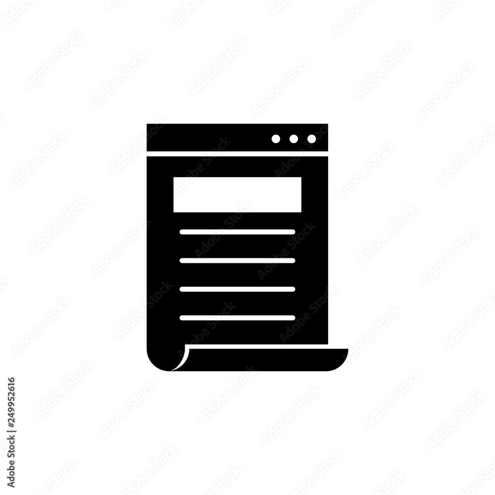 Poster web development, wireframes icon. element of web development icon. premium quality graphic design ic