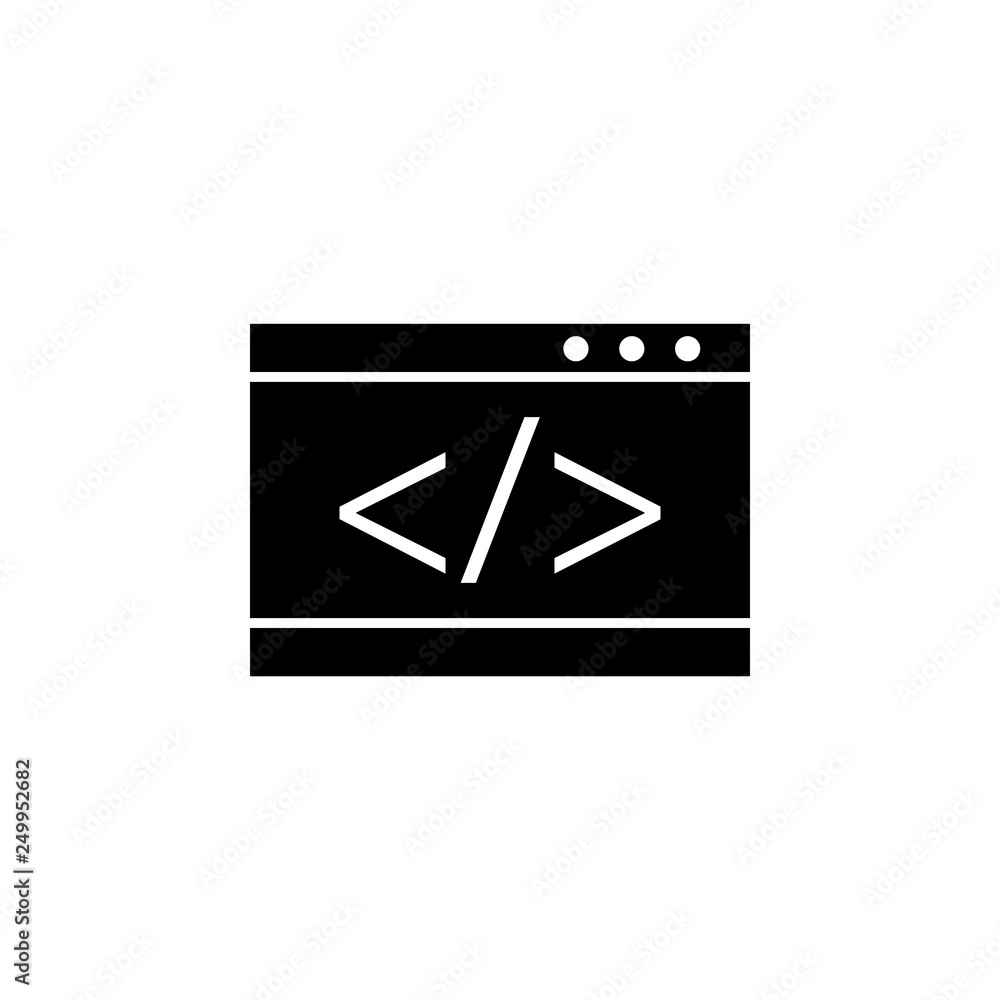 Poster web development, website icon. element of web development icon. premium quality graphic design icon.