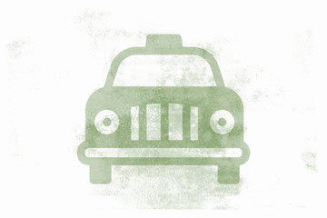 Taxi Car Transportation Tone Icon Texture Art Background Pattern Design Graphic