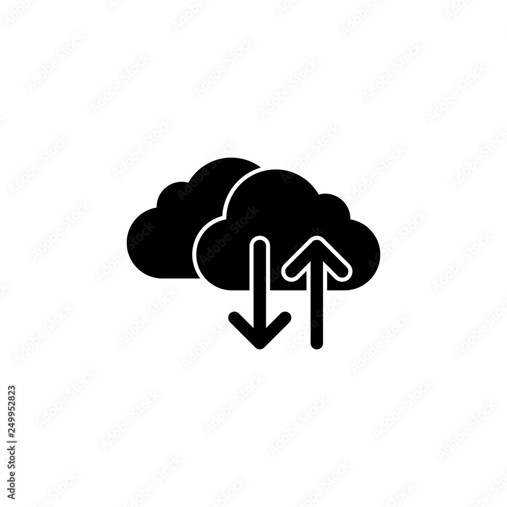Poster web development, cloud computing icon. element of web development icon. premium quality graphic desi