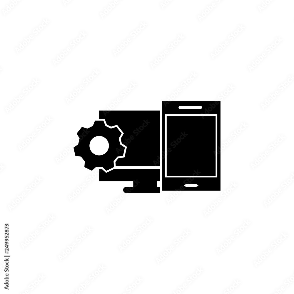 Poster web development, api interface icon. element of web development icon. premium quality graphic design
