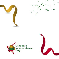Lithuania Independence Day Vector Template Design Illustration