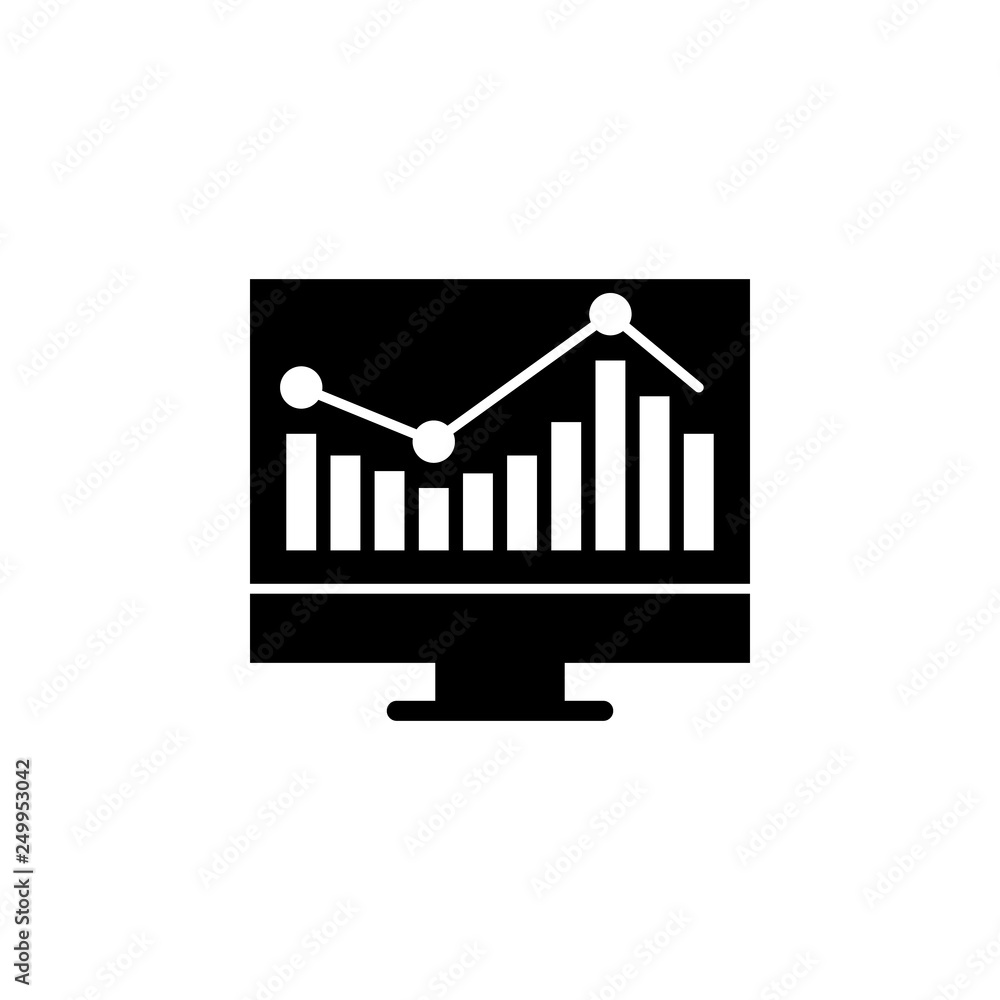 Poster web development, analysis icon. element of web development icon. premium quality graphic design icon
