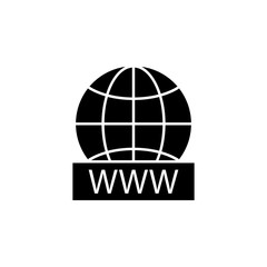 Web development, www, globe icon. Element of web development icon. Premium quality graphic design icon. Signs and symbols collection icon for websites, web design