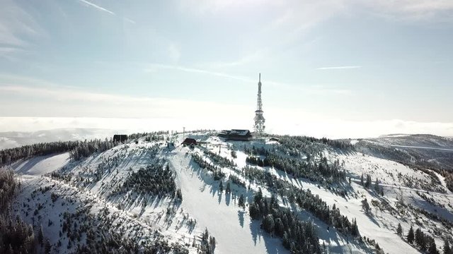 mountain peaks, basins, mountains, forests, sky, snow, gorges, slopes, trails, clouds, landscape, roads,