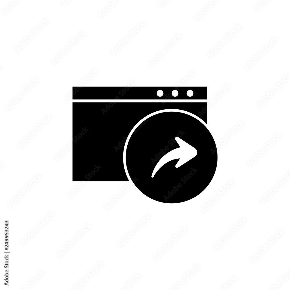 Poster web development, arrow back icon. element of web development icon. premium quality graphic design ic