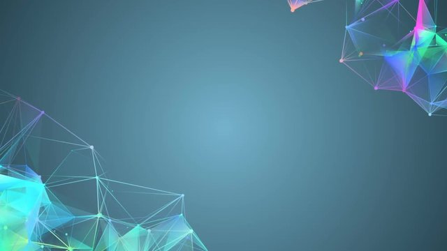 Multicolor clouds.Abstract digital background. Transforming particles and lines.
