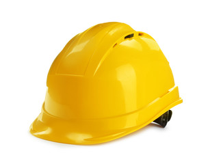 Fototapeta premium Modern hard hat isolated on white. Construction tools