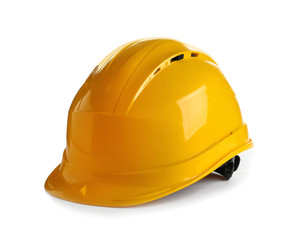 Fototapeta premium Hard hat on white background. Construction tools