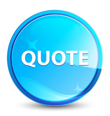 Quote splash natural blue round button