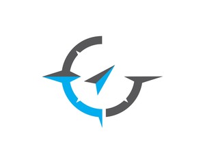 compass logo icon vector template
