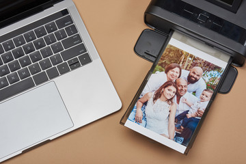 Compact printer with family image
