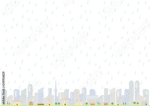雨 街並み イラスト Wall Mural Wallpaper Murals Kid A 雨 街並み イラスト Wall Mural Wallpaper Murals Kid A