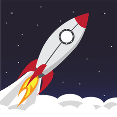 Rocket Launch Illustration