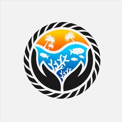Caring logo for Coral Reefs
