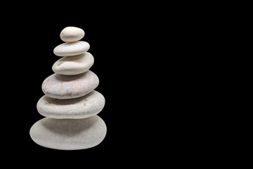 Fototapeta na wymiar stacked pebbles isolated