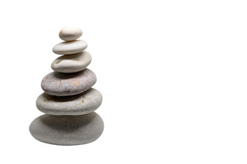 stacked pebbles isolated