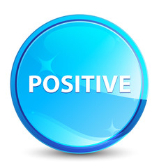 Positive splash natural blue round button