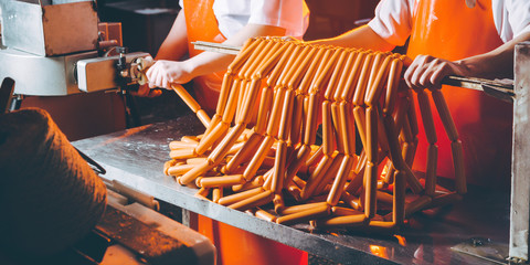 Fototapeta na wymiar sausage meat production
